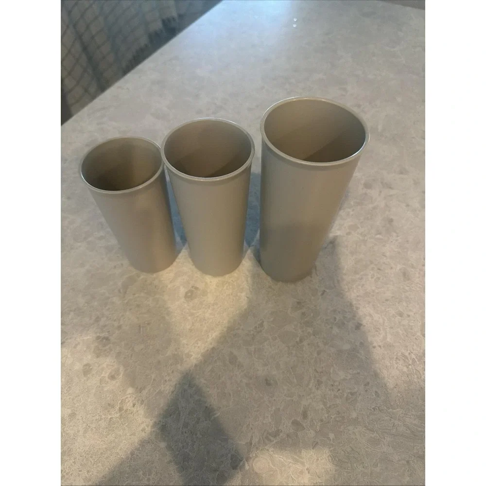 Vintage Tupperware Tumbler Set | 3 Nested Sizes | Mid-Century Stackable